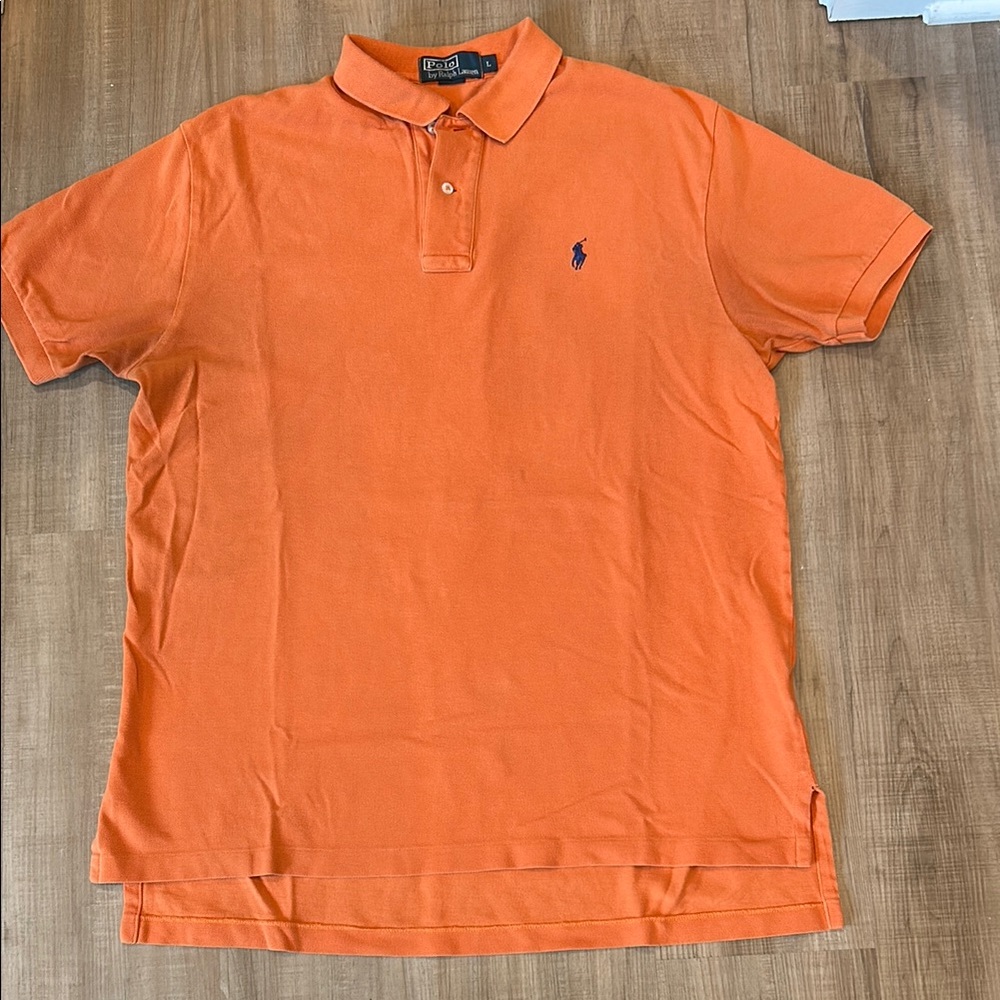 Polo by Ralph Lauren Men's Vibrant Orange Polo Shirt - Picture 2 of 5